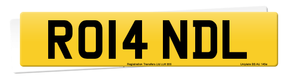 Registration number RO14 NDL